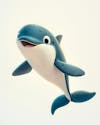 Whale 3d cute image