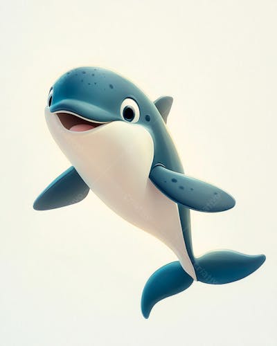 Imagem De Uma Baleia 3D Fofa