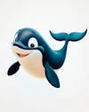 Cute 3d whale image