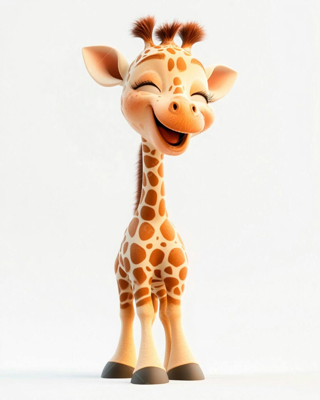 Girafinha feliz fundo branco