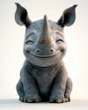 Image, of, a, cute, smiling, baby, rhino