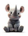 Image, of, a, cute, smiling, baby, rhino