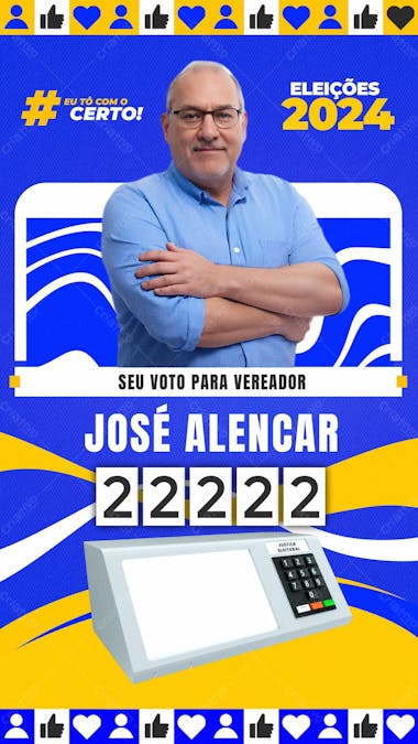 Eleições 2024 seu voto para vereador redes sociais