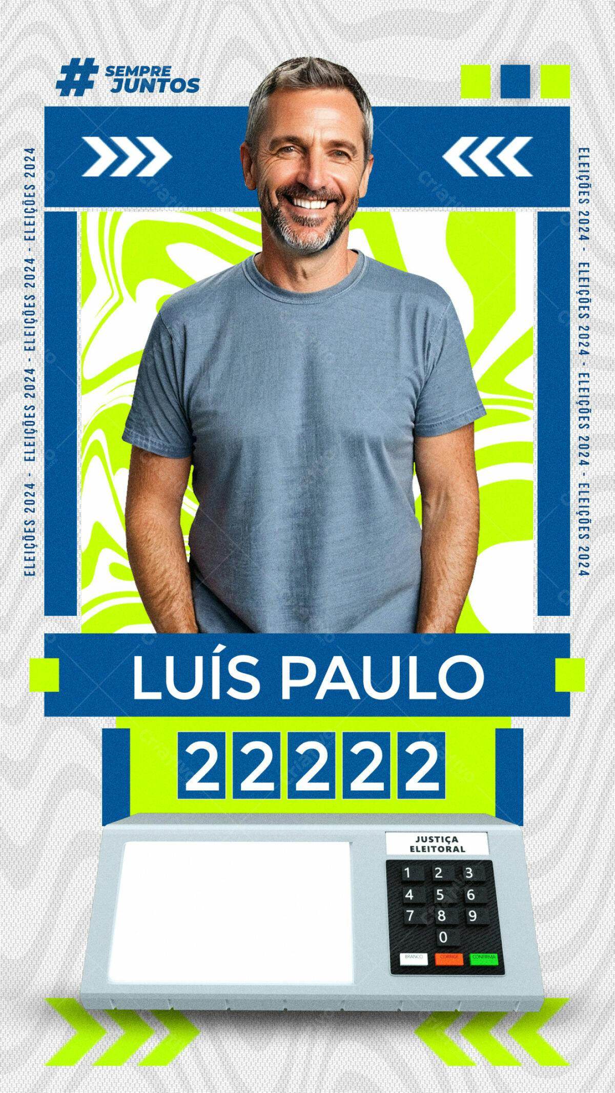 PSD para Campanha Eleitoral 2024 PSD Editável