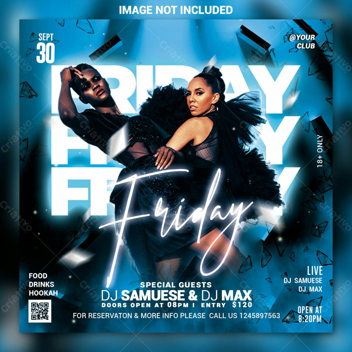 Flyer para Festa de sexta PSD Editável