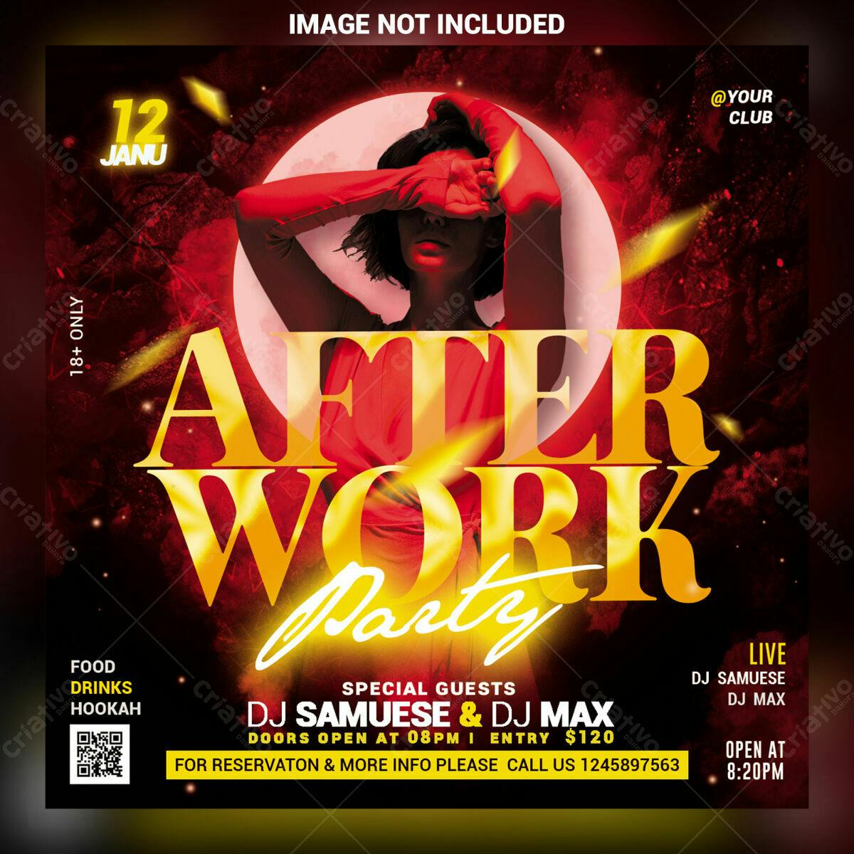 Flyer para Festa After Work PSD Editável