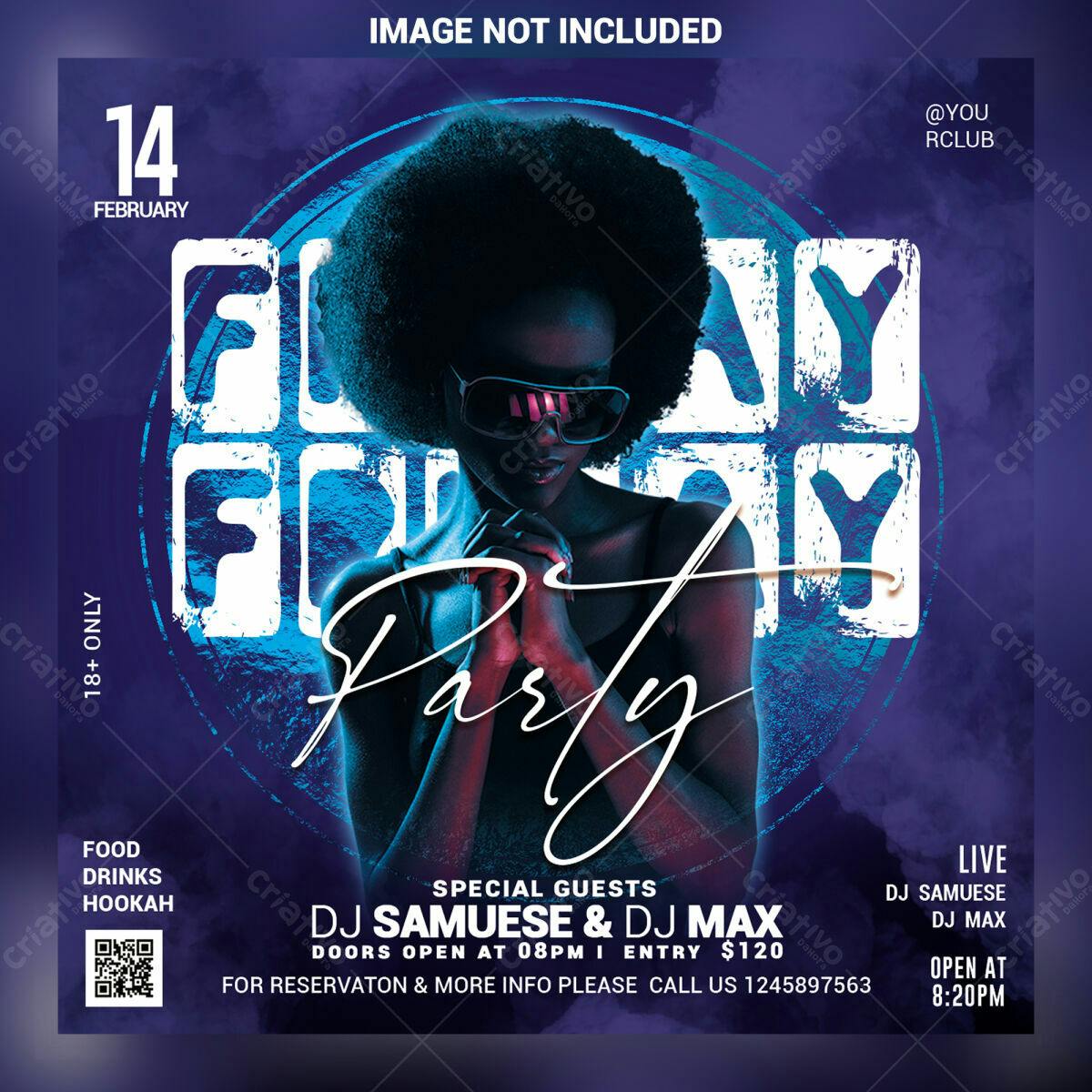 Flyer para Festa Funky PSD Editável