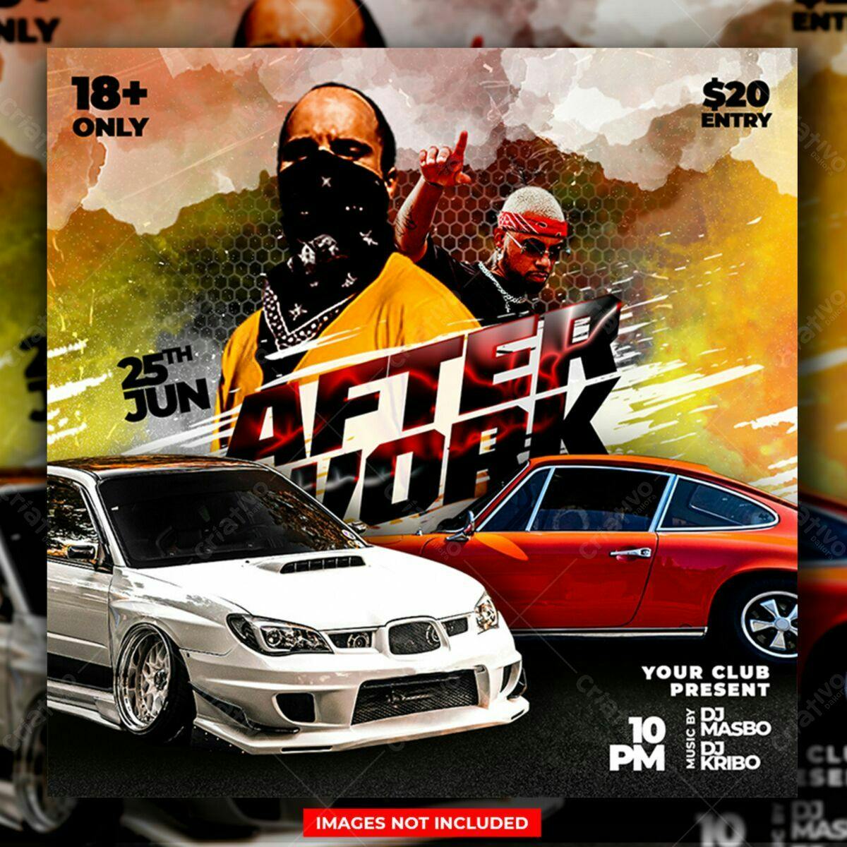 Flyer para Festa After Work PSD Editável