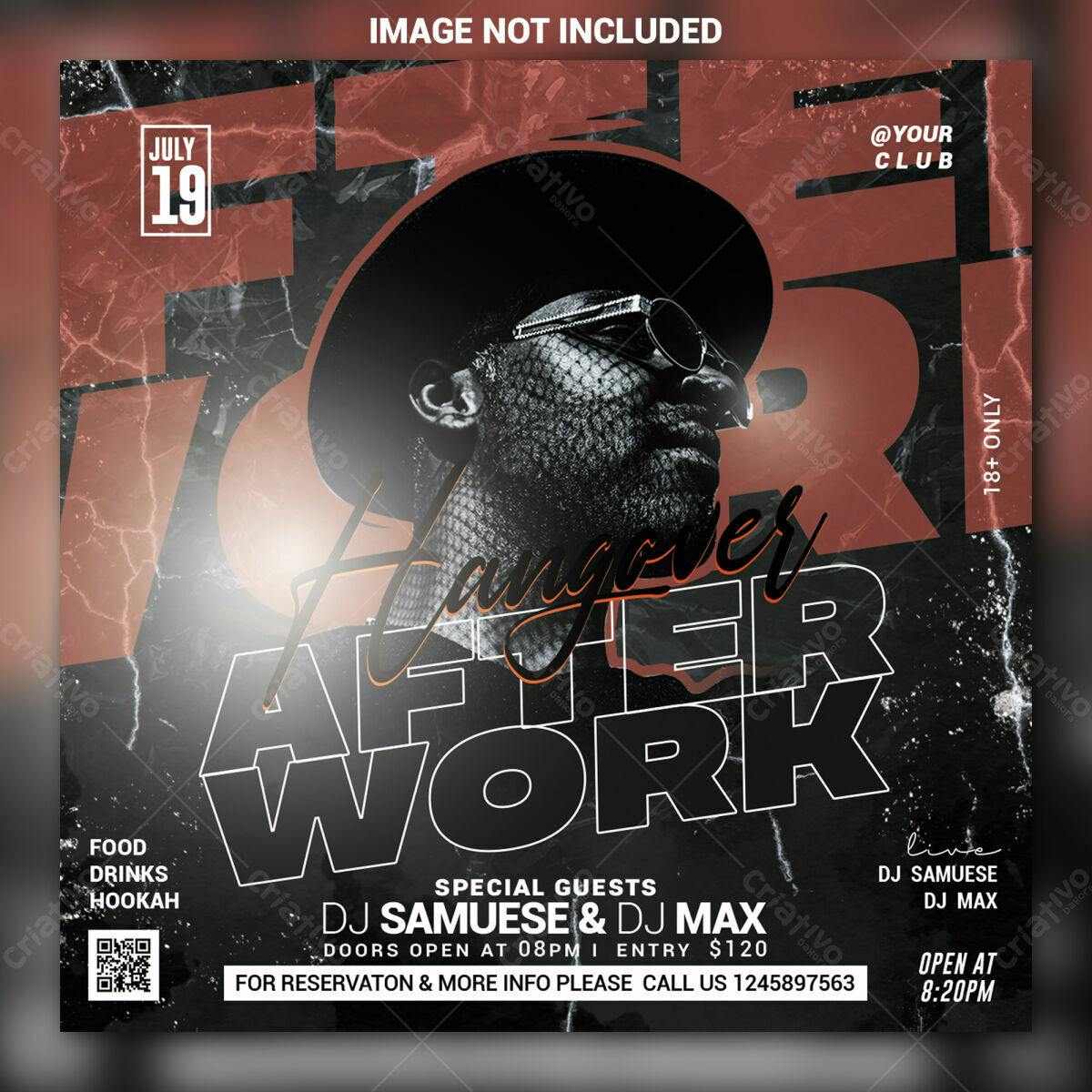 Flyer para Festa After Work PSD Editável