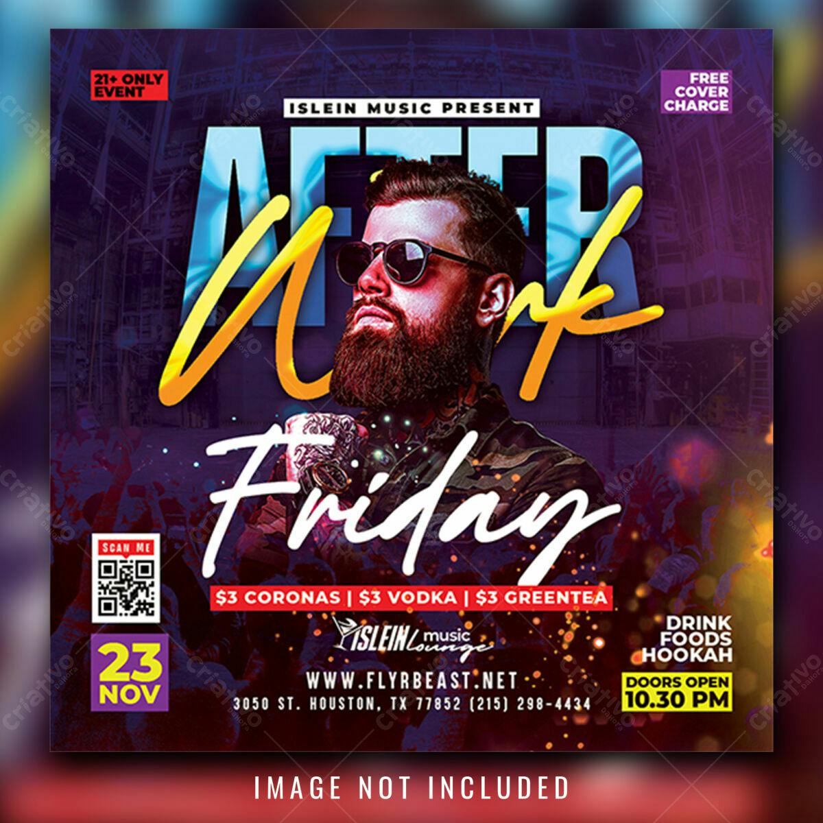 Flyer para Festa After Work Friday PSD Editável