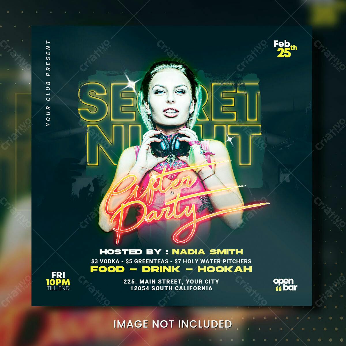 Flyer para Festa After Party PSD Editável