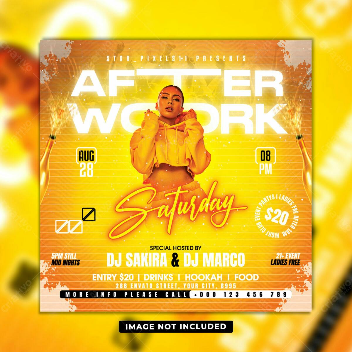 Flyer para Festa After Work PSD Editável
