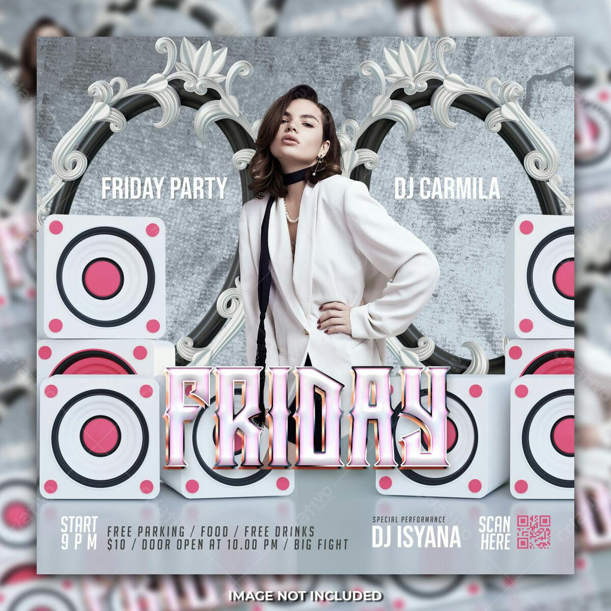 Flyer para Festa de sexta PSD Editável