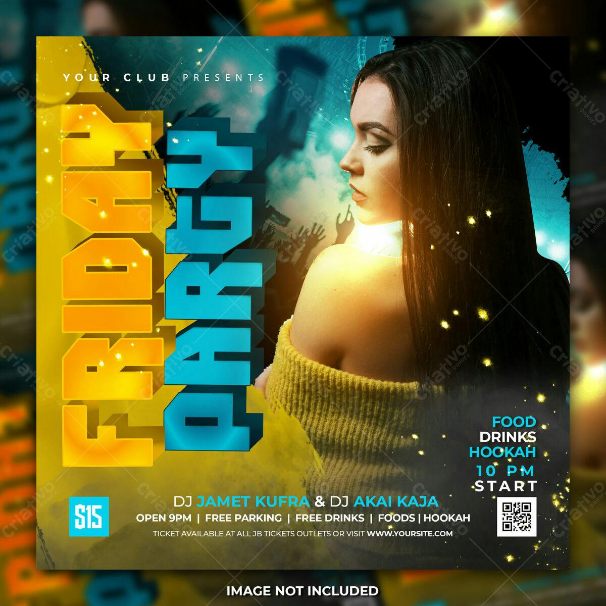 Flyer para Festa de sexta PSD Editável