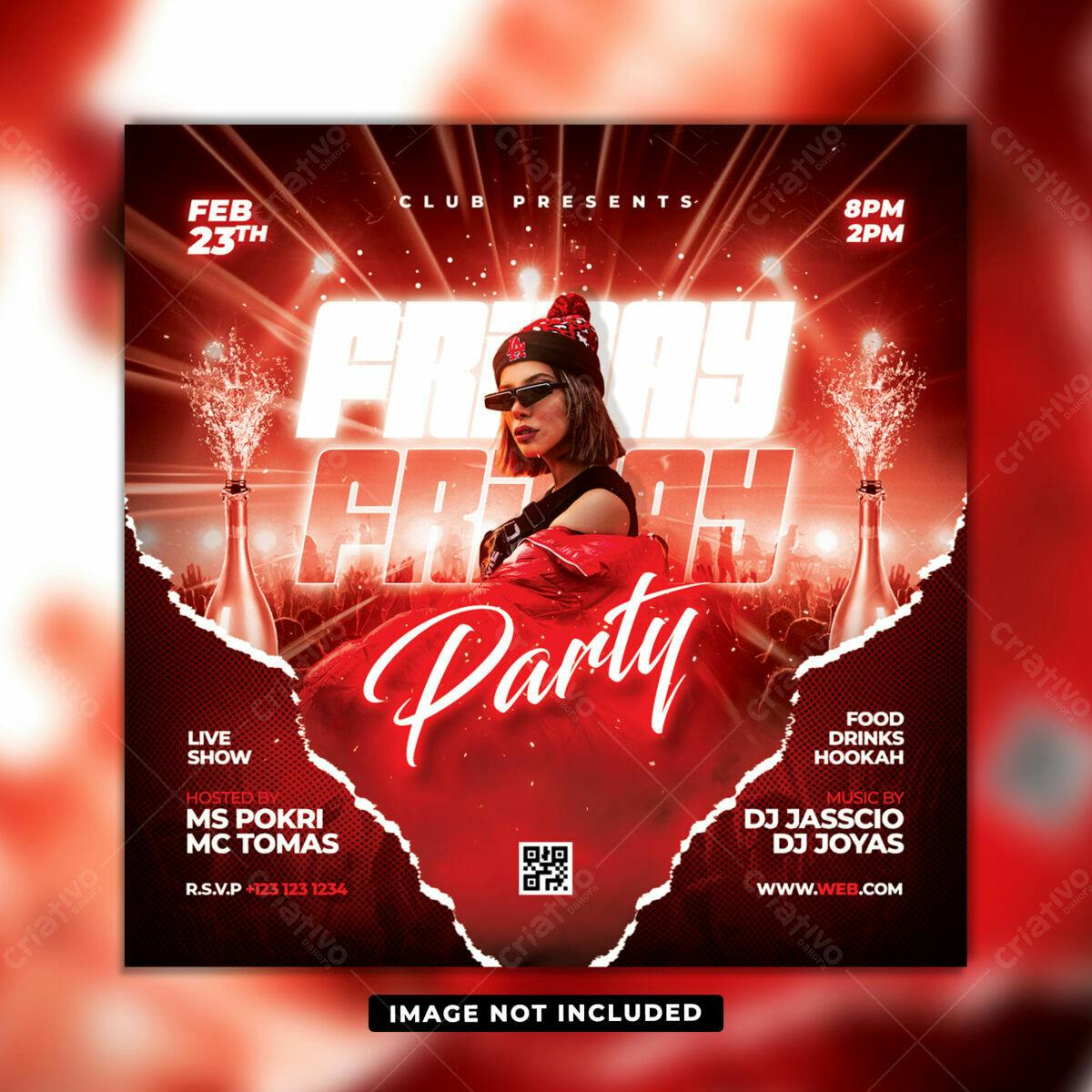 Flyer para Festa Friday Party PSD Editável