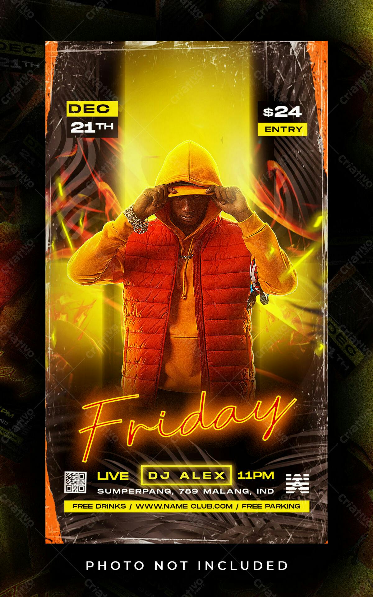 Flyer para Festa de Sexta PSD Editável