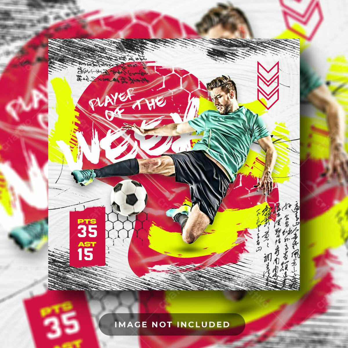 Flyer Jogador da Semana PSD Editável