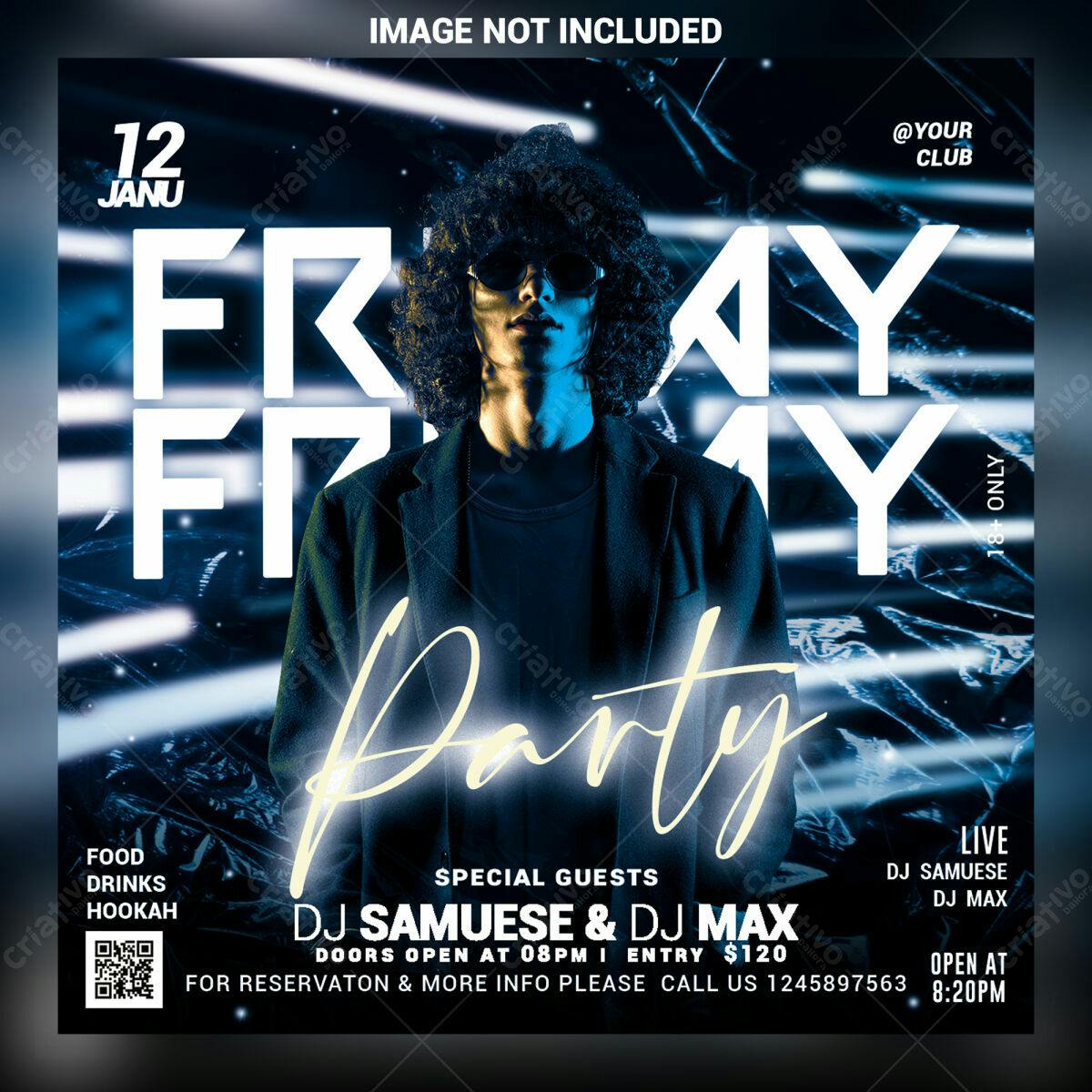 Flyer para Festa Friday Night PSD Editável