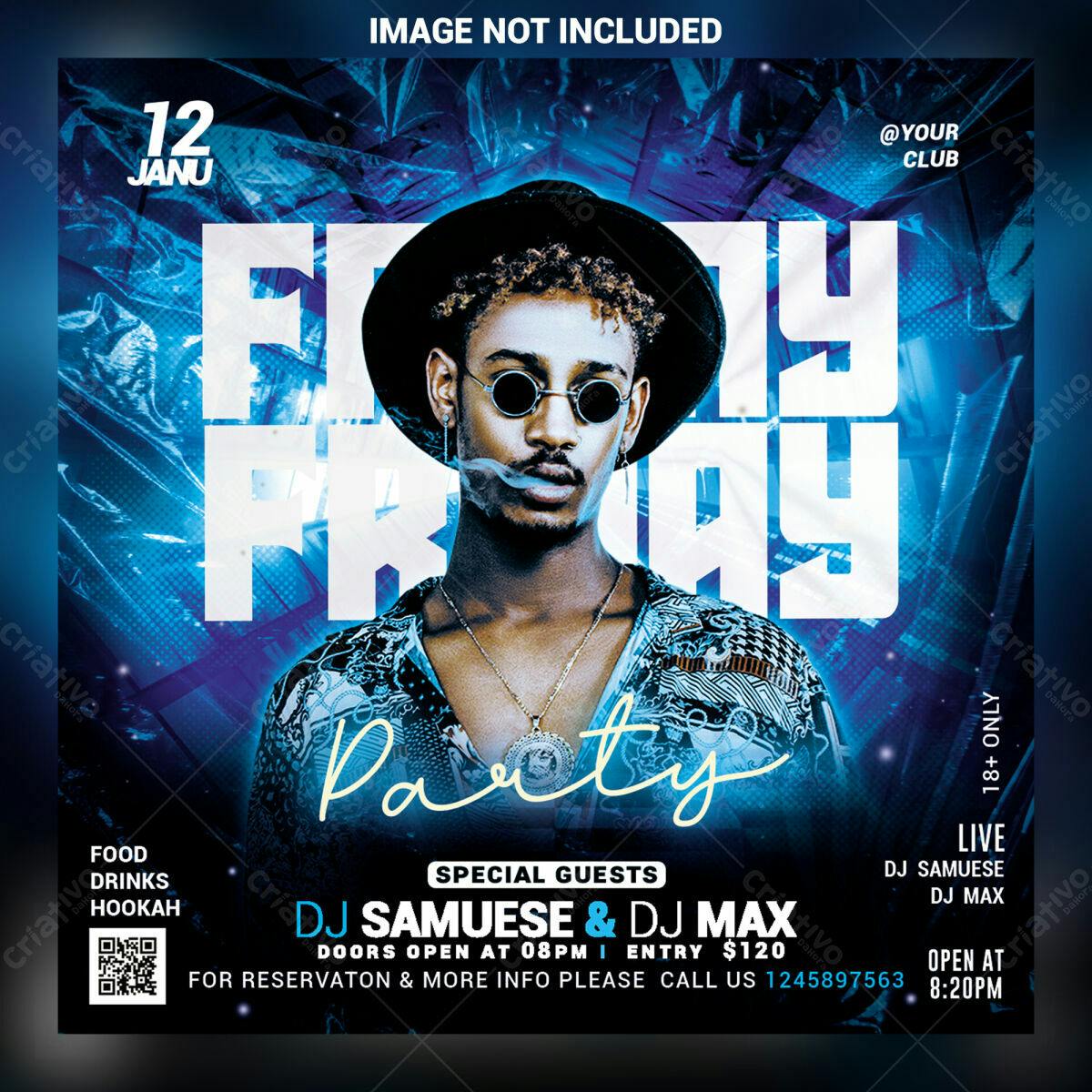 Flyer para Festa Friday Night PSD Editável