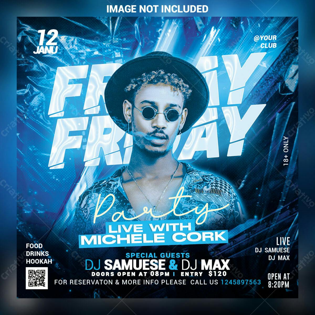 Flyer para Festa Friday Night PSD Editável