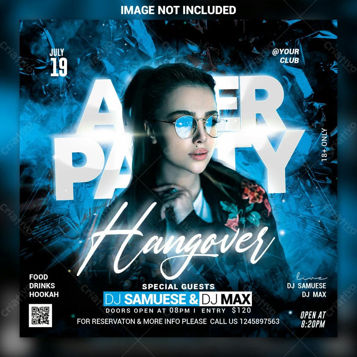 Flyer para After Party PSD Editável