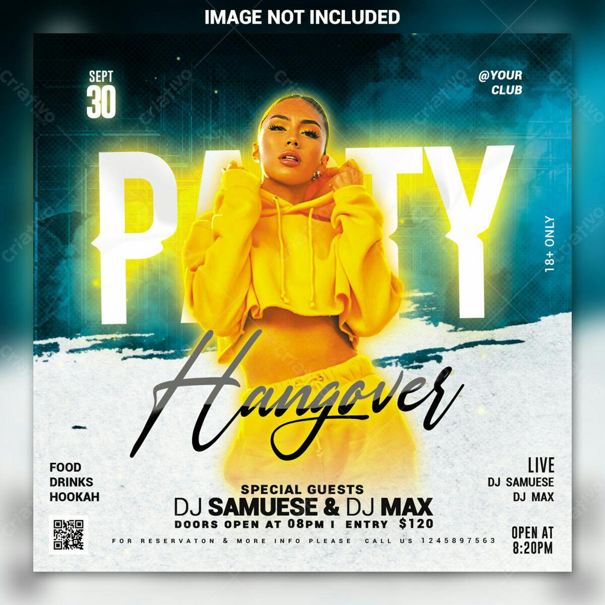Flyer Festa Hangover PSD Editável