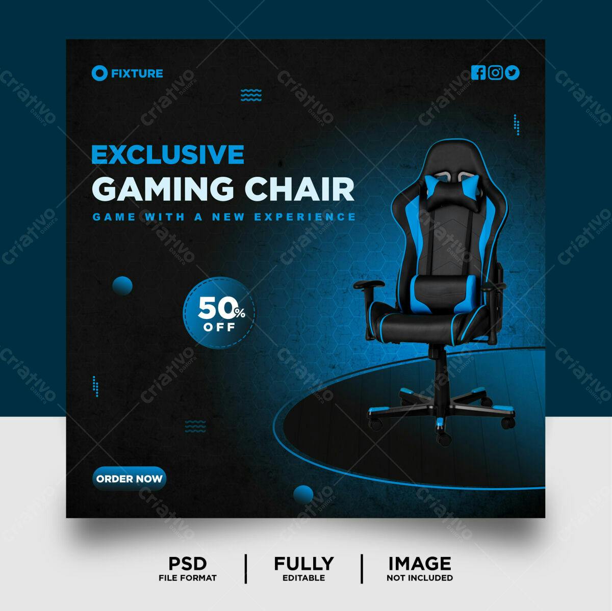 Postagem Instagram Cadeira Gamer PSD Editável