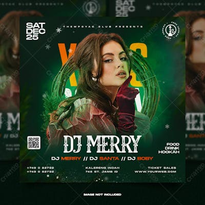 Modelo Editável Em Psd De Panfleto De Mídia Social Para Festa Noturna
