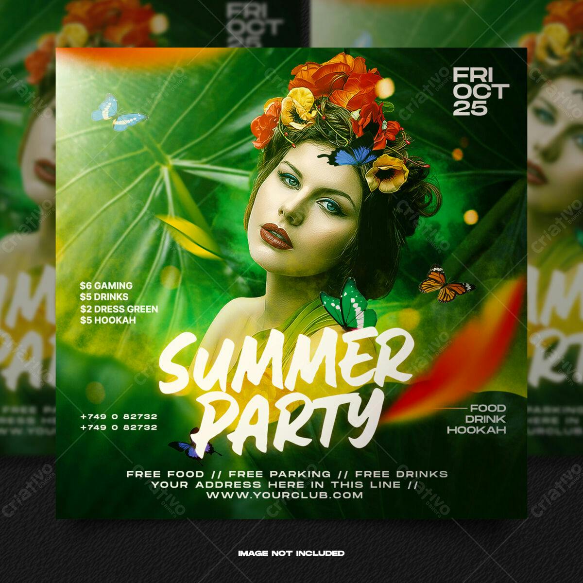 Flyer Festa de Verão PSD Editável