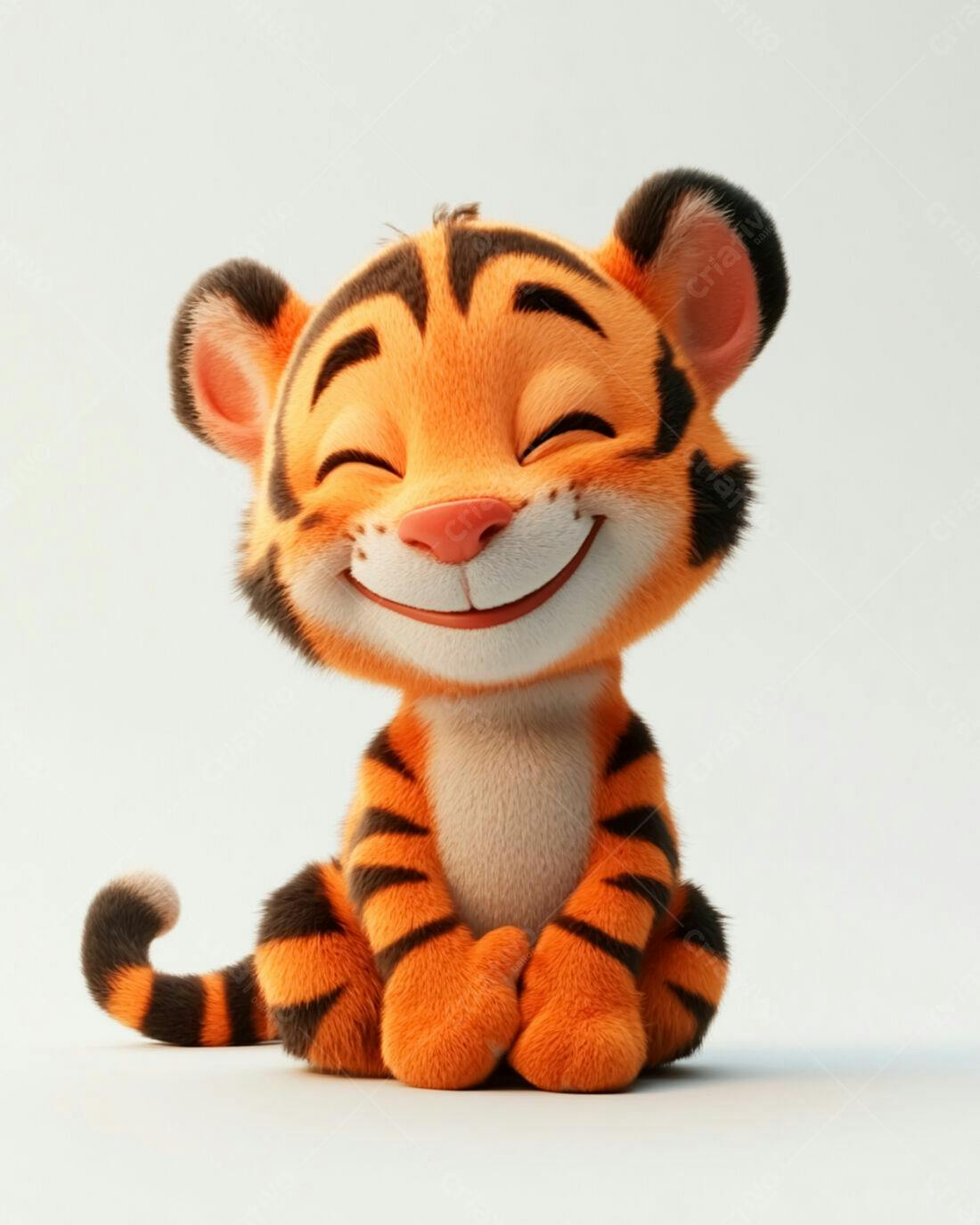 Tigre Bebê Feliz Sentado
