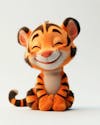 Image of a 3d tiger with a happy expression