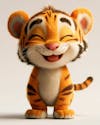 Image, of, a, happy, 3d, tiger