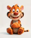 Image of a happy 3d tiger