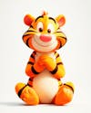 Image, of, a, 3d, tiger, with, a, happy, expression.