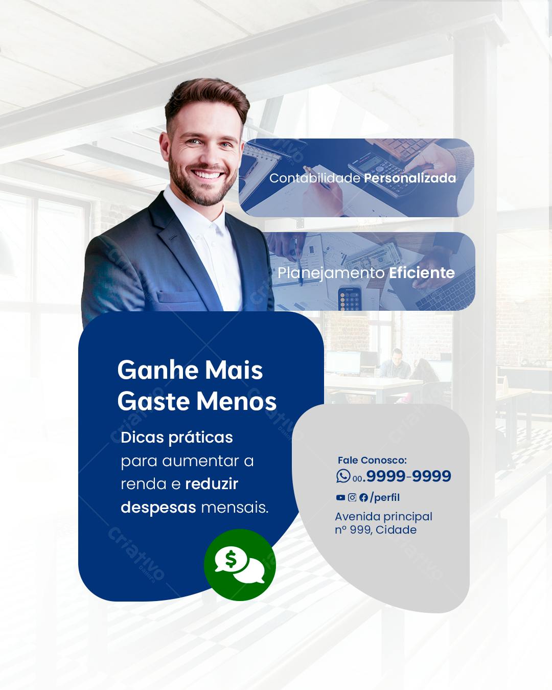 Flyer para Consultoria Financeira PSD Editável