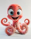 Image, of, a, 3d, octopus, with, big, eyes.