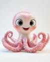 Image of a 3d octopus with big eyes.