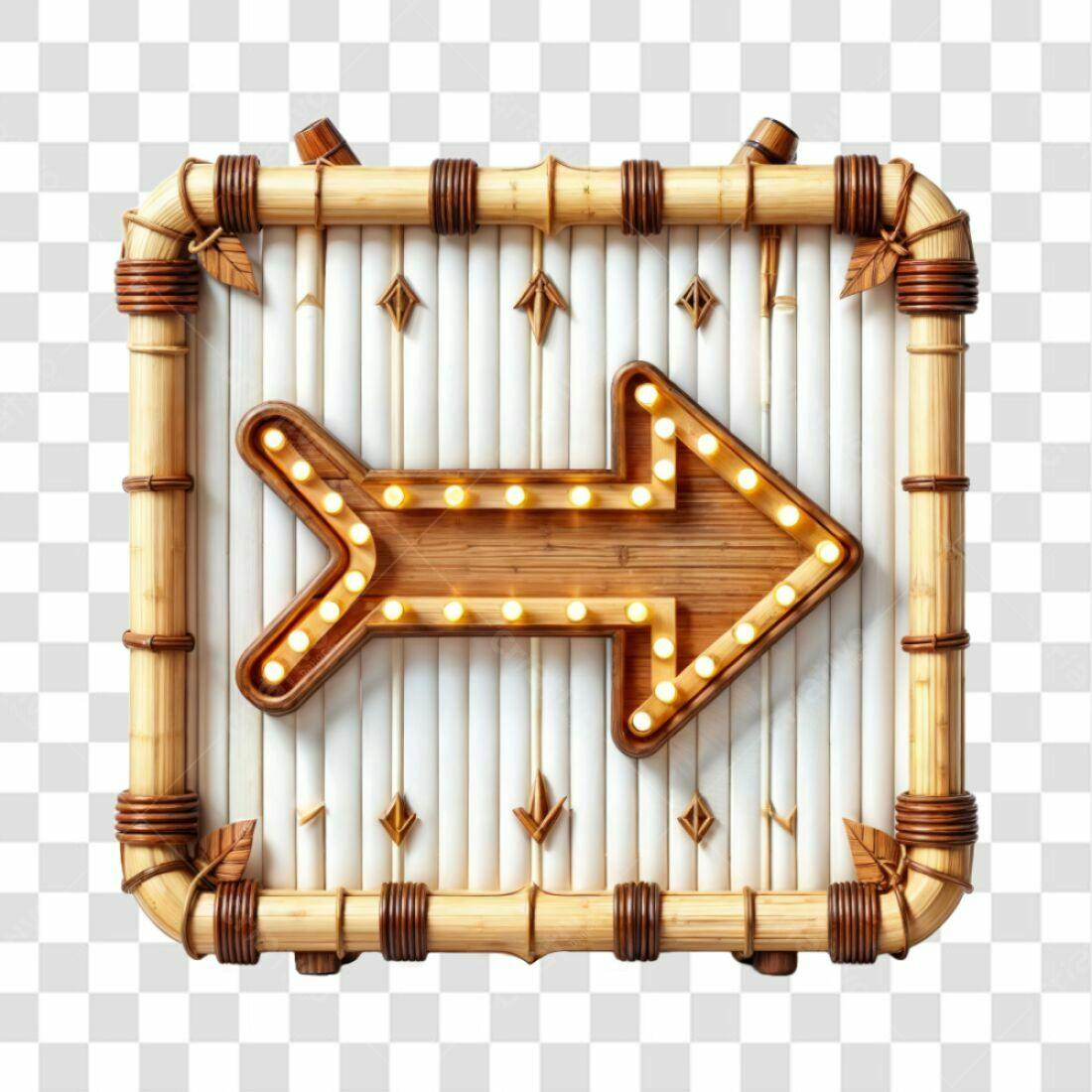Ícone Seta em Bambu PNG com fundo transparente