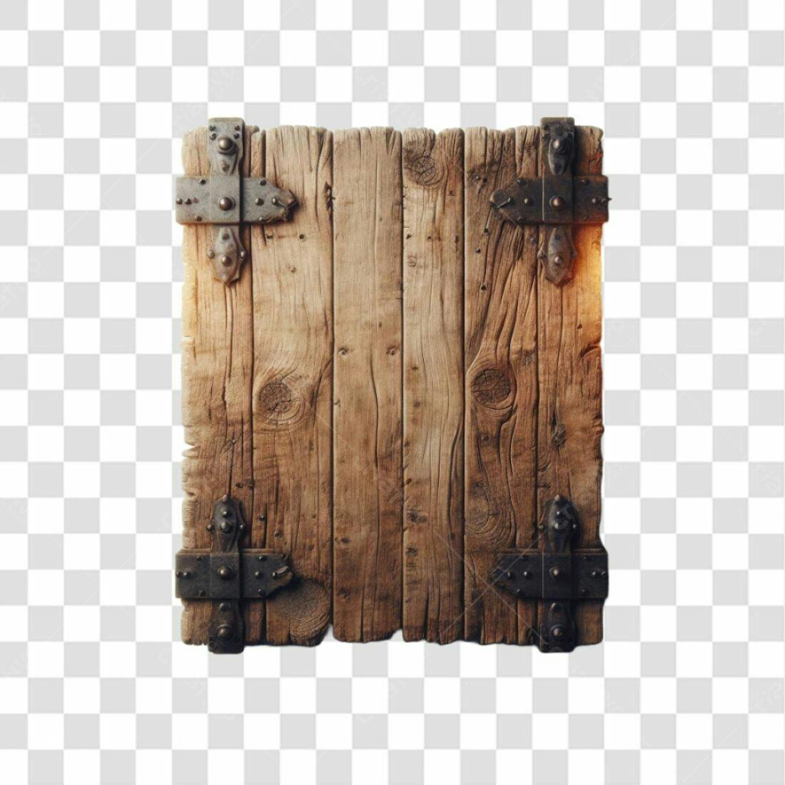 Placa de Madeira PNG com fundo transparente