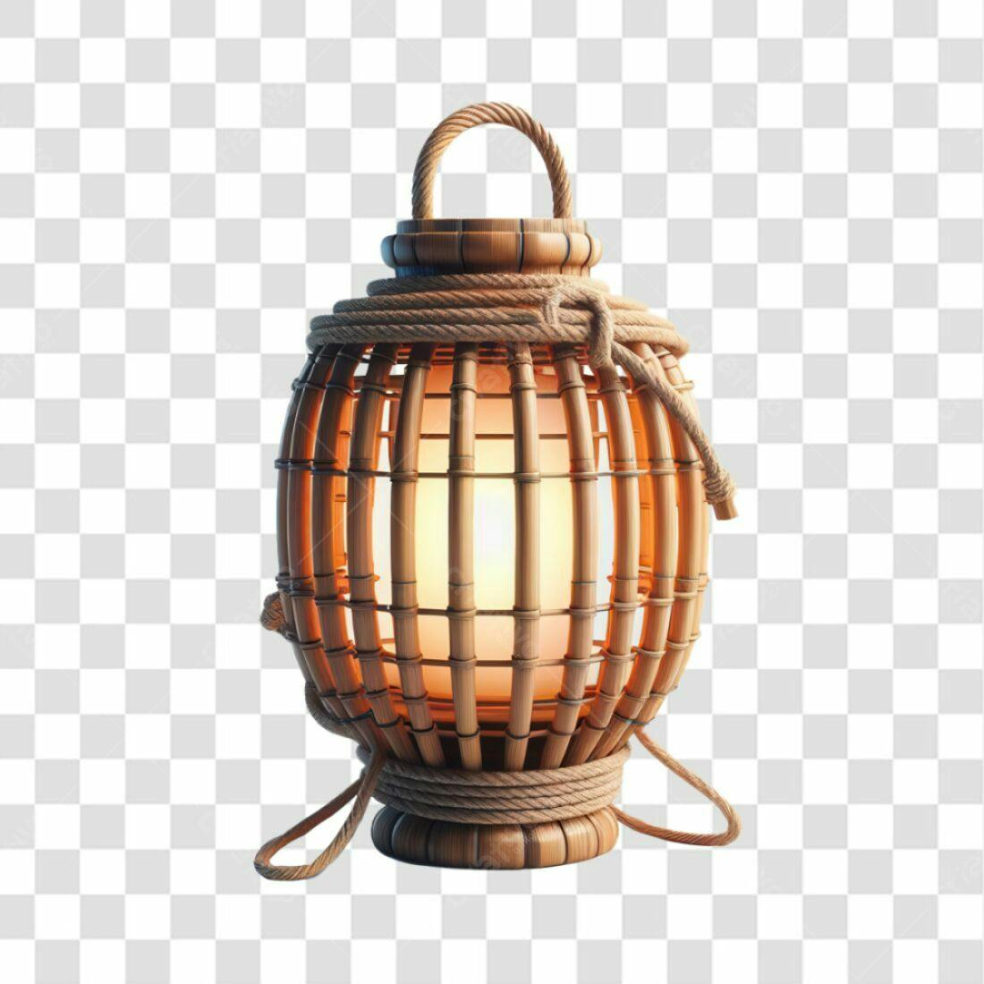 Icone de Luminária de Bambu PNG com fundo transparente