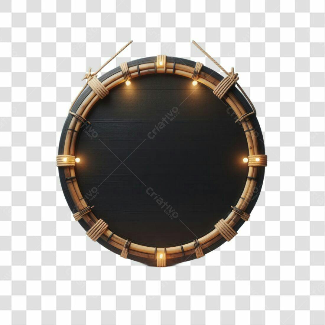 Quadro circular PNG com fundo transparente