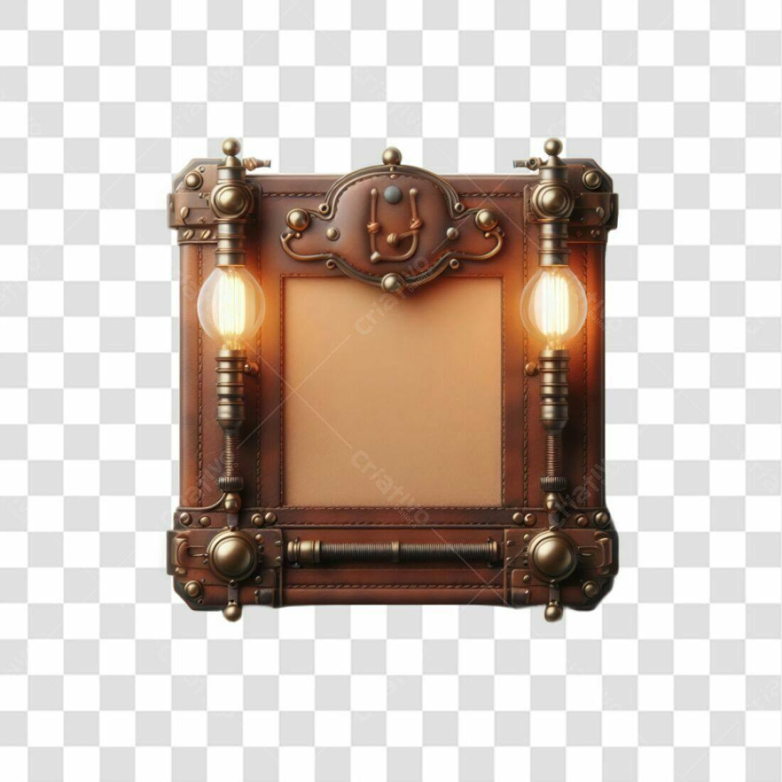Moldura Steampunk PNG com fundo transparente