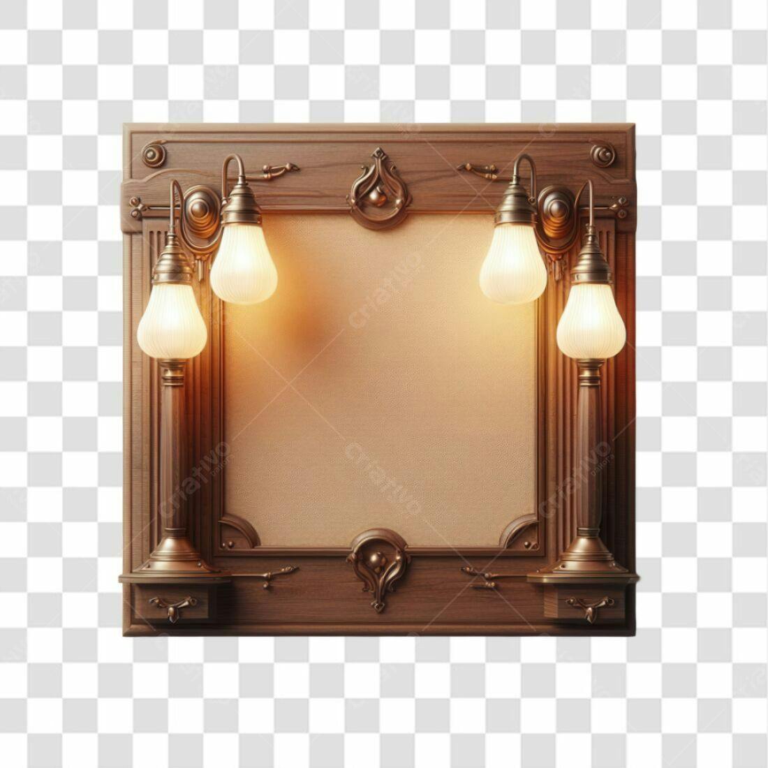 Moldura PNG com fundo transparente para fotos