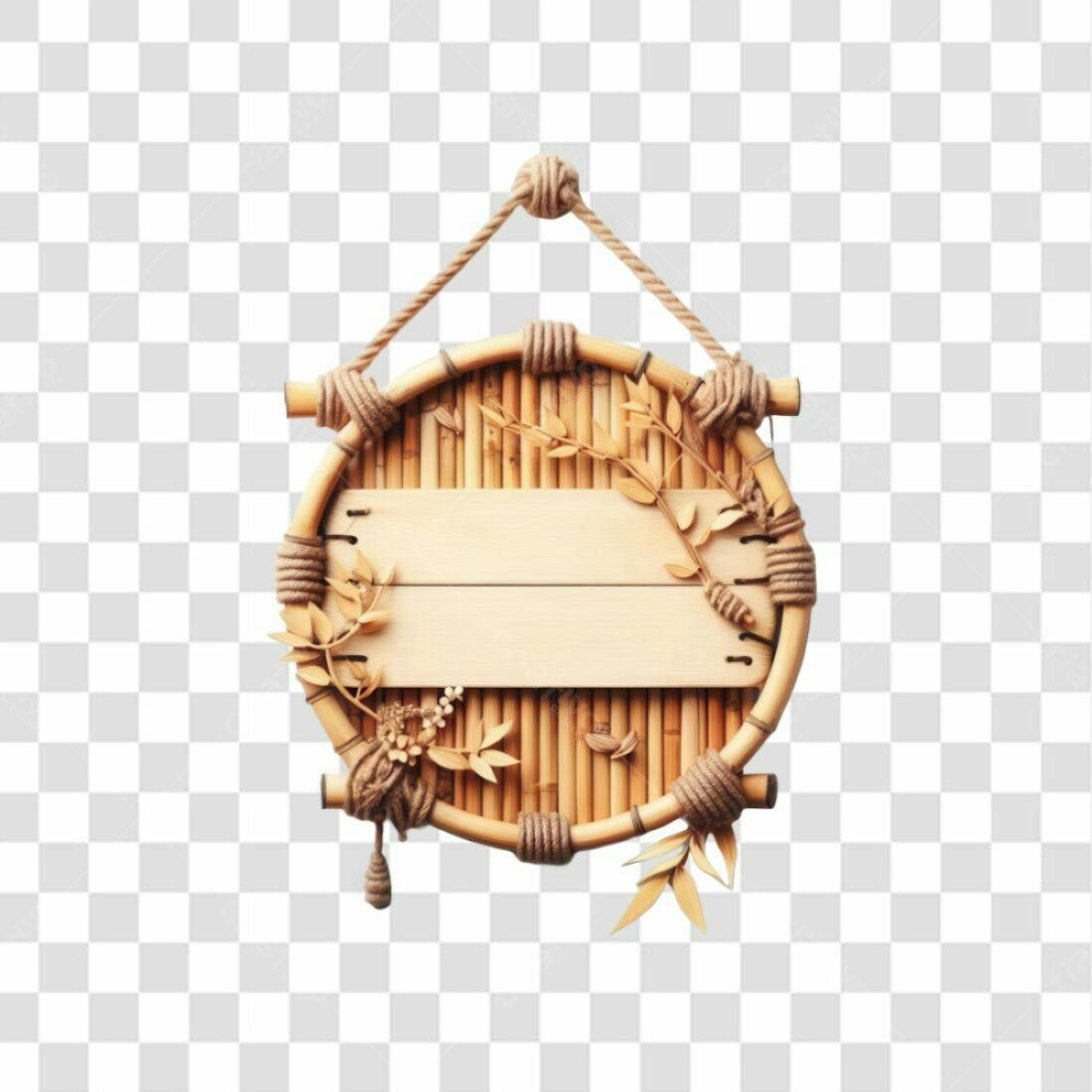 Selo de bambu PNG com fundo transparente