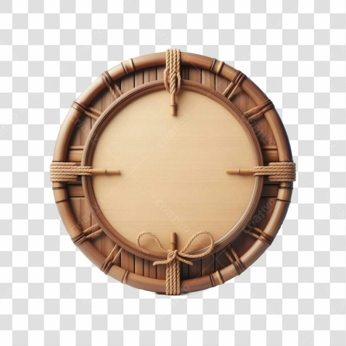Moldura de bambu PNG com fundo transparente