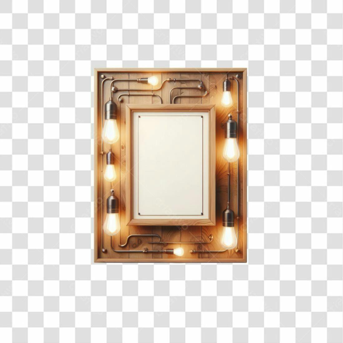 Moldura PNG com fundo transparente estilo vintage