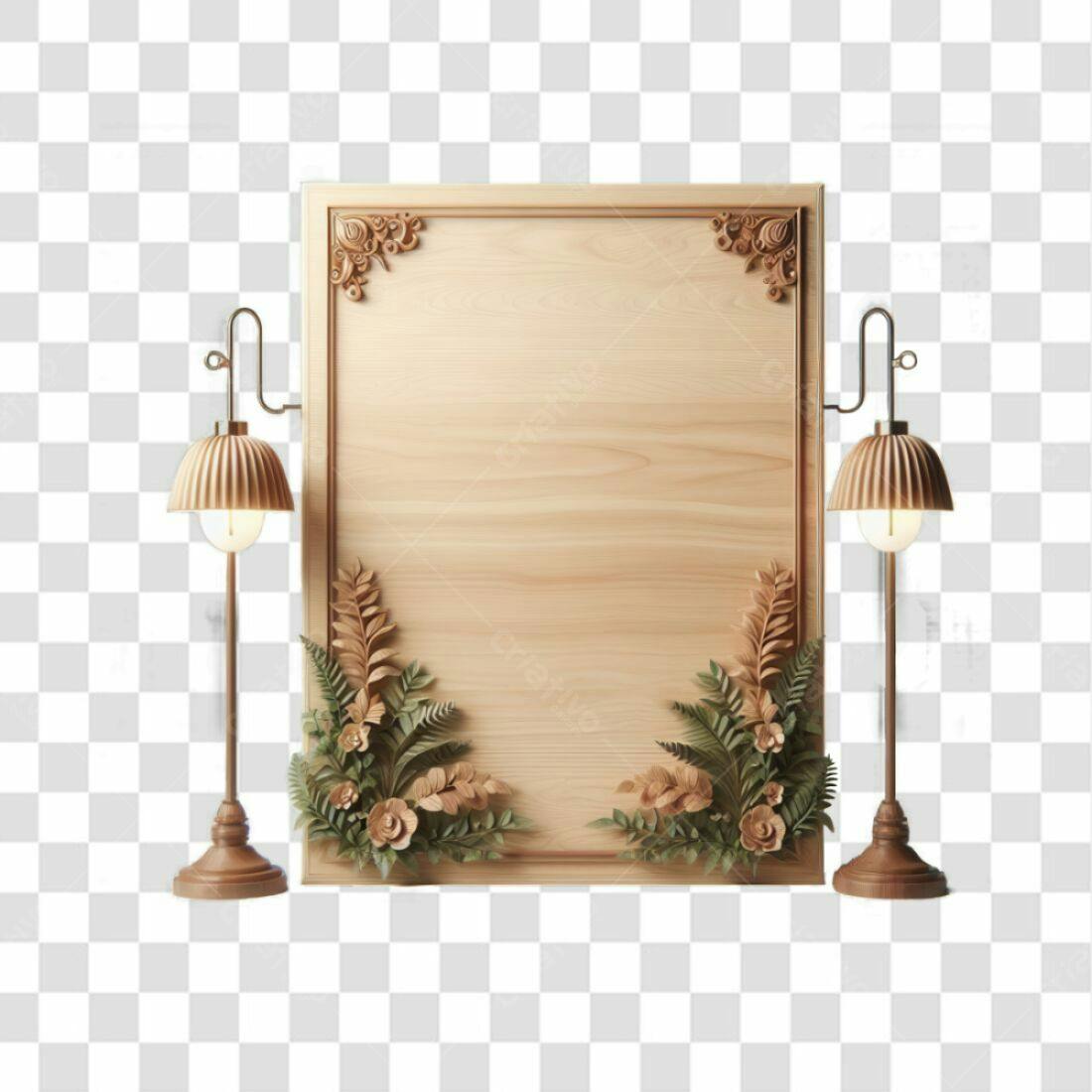 Quadro Decorativo PNG com fundo transparente