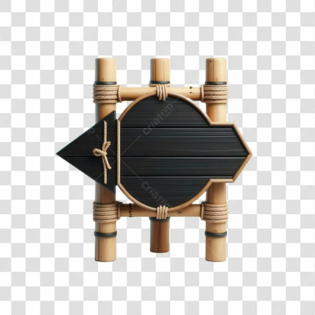 Placa de Madeira PNG com fundo transparente