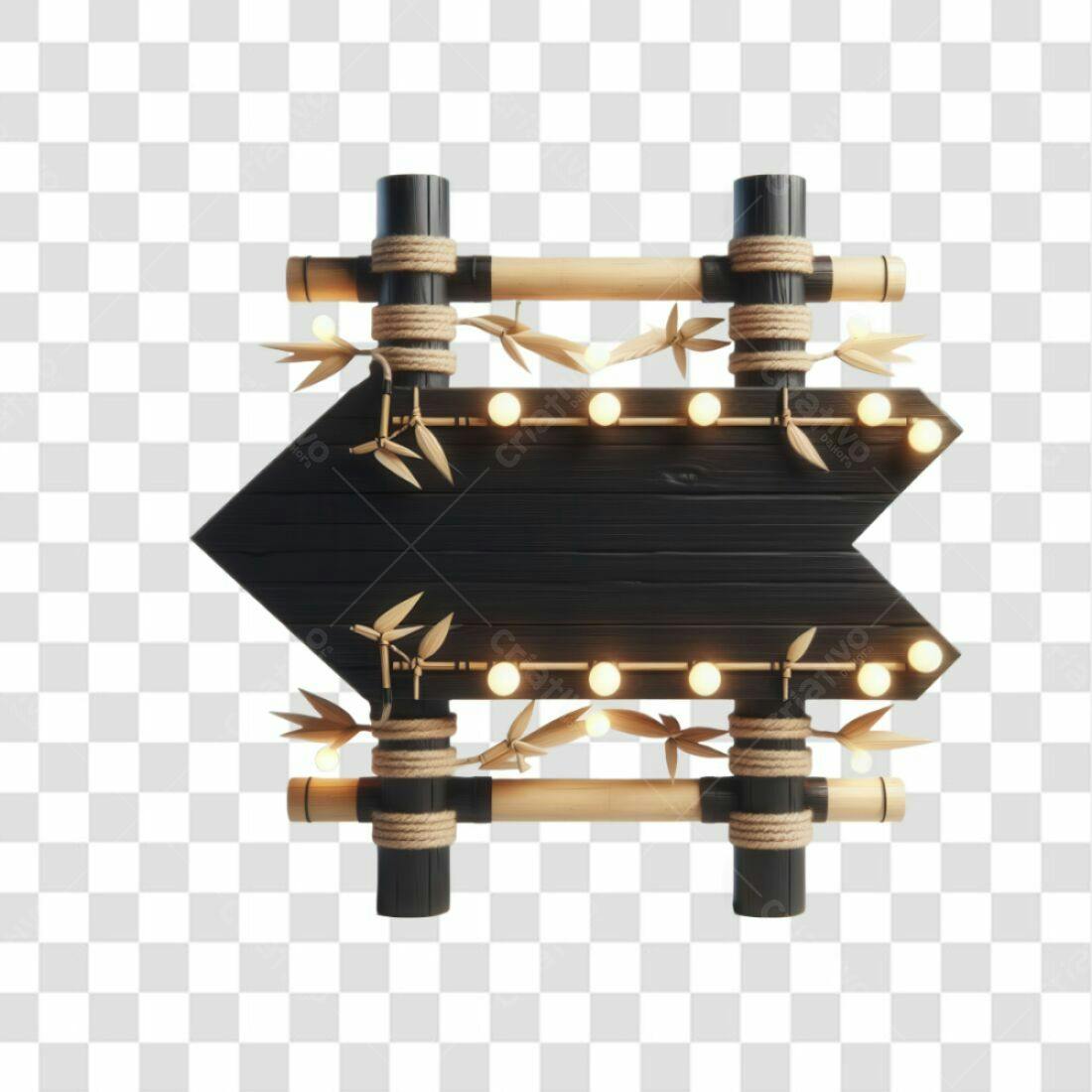 Placa de Madeira PNG com fundo transparente