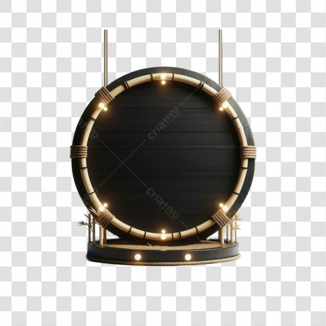 Moldura Circular PNG com fundo transparente